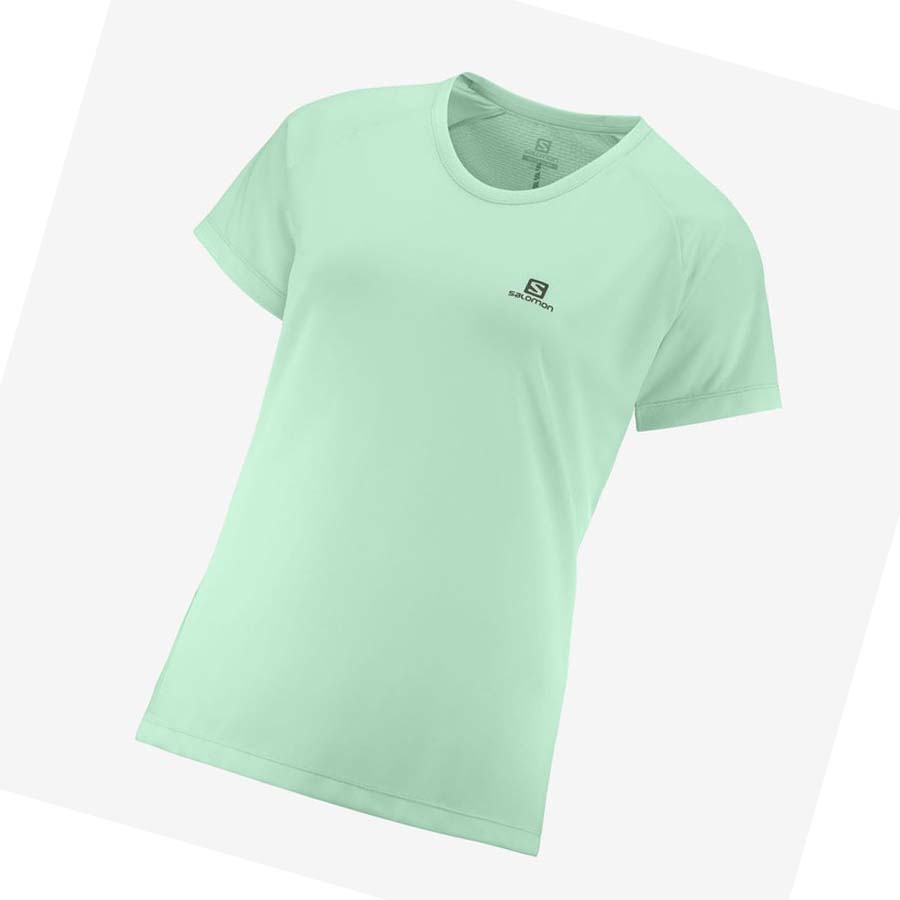 Camiseta Salomon CROSS REBEL Mujer Verdes | MX 2575NWY